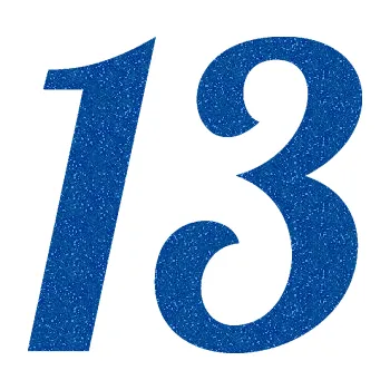 Polep vozidla Startovní číslo 13 typ 3 (88 - Ultra Metalic modrá) SAMOLEPKA NA AUTO, NÁLEPKA, FÓLIE, POLEP, TUNING, VLASTNÍ TEXT, TISK, AUTOSAMOLEPKY.cz, POLEPY, OBRÁZEK, LOGO, 3D STICKERS