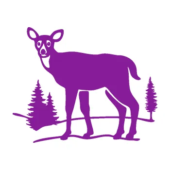 Samolepící dekorace Srna 002 levá s krajinou (14 - fialová) SAMOLEPKA NA AUTO, NÁLEPKA, FÓLIE, POLEP, TUNING, VLASTNÍ TEXT, TISK, AUTOSAMOLEPKY.cz, POLEPY, OBRÁZEK, LOGO, 3D STICKERS