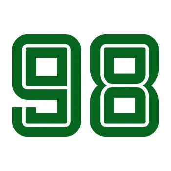 Polep vozidla Startovní číslo 98 typ 7 (20 - tmavě zelená) SAMOLEPKA NA AUTO, NÁLEPKA, FÓLIE, POLEP, TUNING, VLASTNÍ TEXT, TISK, AUTOSAMOLEPKY.cz, POLEPY, OBRÁZEK, LOGO, 3D STICKERS