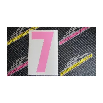 Samolepicí dekorace na vozidlo Startovní číslo 7 typ 2 (17 - šedá) SAMOLEPKA NA AUTO, NÁLEPKA, FÓLIE, POLEP, TUNING, VLASTNÍ TEXT, TISK, AUTOSAMOLEPKY.cz, POLEPY, OBRÁZEK, LOGO, 3D STICKERS