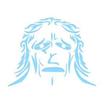 Samolepicí dekorace na vozidlo Sněžný muž (03 - světle modrá) SAMOLEPKA NA AUTO, NÁLEPKA, FÓLIE, POLEP, TUNING, VLASTNÍ TEXT, TISK, AUTOSAMOLEPKY.cz, POLEPY, OBRÁZEK, LOGO, 3D STICKERS