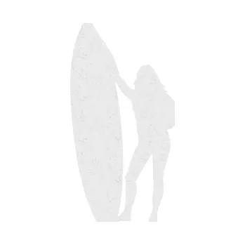 Polep vozidla SAMOLEPKA Surfařka 001 pravá (84 - Ultra Metalic bílá) NA AUTO, NÁLEPKA, FÓLIE, POLEP, TUNING, VLASTNÍ TEXT, TISK, AUTOSAMOLEPKY.cz, POLEPY, OBRÁZEK, LOGO, SAMOLEPKY