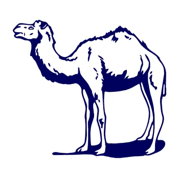 Samolepící dekorace SAMOLEPKA Velbloud 001 levá (23 - tmavě modrá) NA AUTO, NÁLEPKA, FÓLIE, POLEP, TUNING, VLASTNÍ TEXT, TISK, AUTOSAMOLEPKY.cz, POLEPY, OBRÁZEK, LOGO, SAMOLEPKY