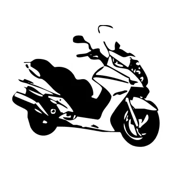 Samolepící dekorace SAMOLEPKA Skůtr pravá (01 - černá) NA AUTO, NÁLEPKA, FÓLIE, POLEP, TUNING, VLASTNÍ TEXT, TISK, AUTOSAMOLEPKY.cz, POLEPY, OBRÁZEK, LOGO, SAMOLEPKY