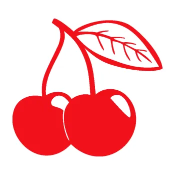 Samolepící dekorace SAMOLEPKA Třešně 003 pravá (10 - červená) NA AUTO, NÁLEPKA, FÓLIE, POLEP, TUNING, VLASTNÍ TEXT, TISK, AUTOSAMOLEPKY.cz, POLEPY, OBRÁZEK, LOGO, SAMOLEPKY