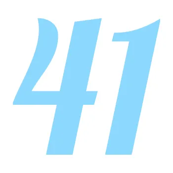 Polep vozidla Startovní číslo 41 typ 3 (03 - světle modrá) SAMOLEPKA NA AUTO, NÁLEPKA, FÓLIE, POLEP, TUNING, VLASTNÍ TEXT, TISK, AUTOSAMOLEPKY.cz, POLEPY, OBRÁZEK, LOGO, 3D STICKERS