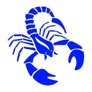 Samolepící dekorace SAMOLEPKA Štír zvěrokruh 005 pravá (19 - modrá dynamic) NA AUTO, NÁLEPKA, FÓLIE, POLEP, TUNING, VLASTNÍ TEXT, TISK, AUTOSAMOLEPKY.cz, POLEPY, OBRÁZEK, LOGO, SAMOLEPKY