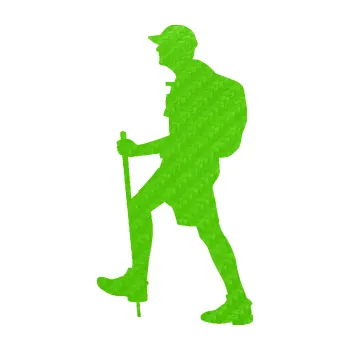 Samolepicí dekorace na vozidlo Turista 003 levá (58 - 3D karbon zelený kawasaki) SAMOLEPKA NA AUTO, NÁLEPKA, FÓLIE, POLEP, TUNING, VLASTNÍ TEXT, TISK, AUTOSAMOLEPKY.cz, POLEPY, OBRÁZEK, LOGO, 3D STICKERS