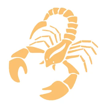 Samolepící dekorace SAMOLEPKA Štír zvěrokruh 005 levá (08 - béžová) NA AUTO, NÁLEPKA, FÓLIE, POLEP, TUNING, VLASTNÍ TEXT, TISK, AUTOSAMOLEPKY.cz, POLEPY, OBRÁZEK, LOGO, SAMOLEPKY