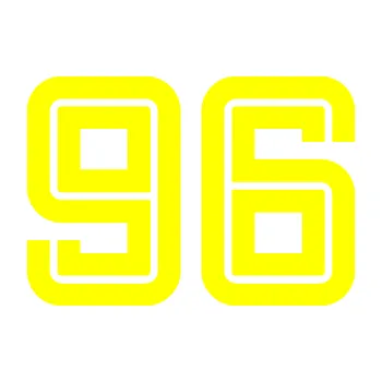 Polep vozidla Startovní číslo 96 typ 7 (05 - žlutá citron) SAMOLEPKA NA AUTO, NÁLEPKA, FÓLIE, POLEP, TUNING, VLASTNÍ TEXT, TISK, AUTOSAMOLEPKY.cz, POLEPY, OBRÁZEK, LOGO, 3D STICKERS