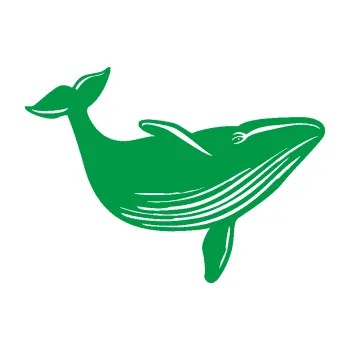 Samolepící dekorace Velryba 002 pravá (12 - zelená) SAMOLEPKA NA AUTO, NÁLEPKA, FÓLIE, POLEP, TUNING, VLASTNÍ TEXT, TISK, AUTOSAMOLEPKY.cz, POLEPY, OBRÁZEK, LOGO, 3D STICKERS