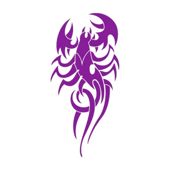 Polep vozidla Štír 008 pravá (14 - fialová) SAMOLEPKA NA AUTO, NÁLEPKA, FÓLIE, POLEP, TUNING, VLASTNÍ TEXT, TISK, AUTOSAMOLEPKY.cz, POLEPY, OBRÁZEK, LOGO, 3D STICKERS