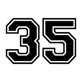 Polep vozidla Startovní číslo 35 typ 4 (01 - černá) SAMOLEPKA NA AUTO, NÁLEPKA, FÓLIE, POLEP, TUNING, VLASTNÍ TEXT, TISK, AUTOSAMOLEPKY.cz, POLEPY, OBRÁZEK, LOGO, 3D STICKERS