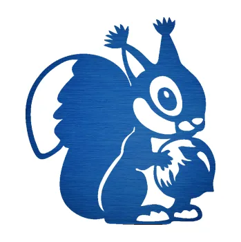 Samolepící dekorace SAMOLEPKA Veverka 003 pravá s oříškem (65 - škrábaný kov modrý) NA AUTO, NÁLEPKA, FÓLIE, POLEP, TUNING, VLASTNÍ TEXT, TISK, AUTOSAMOLEPKY.cz, POLEPY, OBRÁZEK, LOGO, SAMOLEPKY