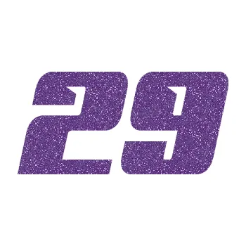 Polep vozidla SAMOLEPKA Startovní číslo 29 typ 6 (87 - Ultra Metalic fialová) NA AUTO, NÁLEPKA, FÓLIE, POLEP, TUNING, VLASTNÍ TEXT, TISK, AUTOSAMOLEPKY.cz, POLEPY, OBRÁZEK, LOGO, SAMOLEPKY