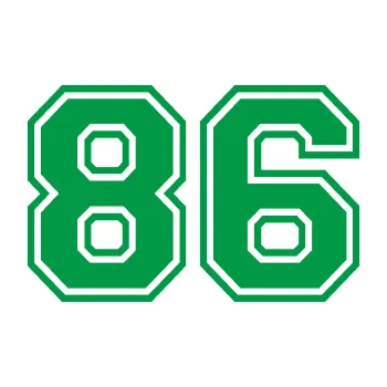 Polep vozidla Startovní číslo 86 typ 4 (12 - zelená) SAMOLEPKA NA AUTO, NÁLEPKA, FÓLIE, POLEP, TUNING, VLASTNÍ TEXT, TISK, AUTOSAMOLEPKY.cz, POLEPY, OBRÁZEK, LOGO, 3D STICKERS