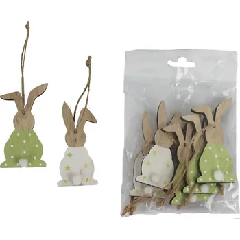 Velikonoční dekorace Dekorace zajíc, 6 ks D5325
