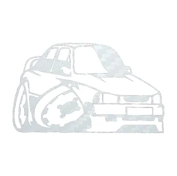 Polep vozidla SAMOLEPKA Škoda 130 karikatura pravá (51 - 3D karbon bílý) NA AUTO, NÁLEPKA, FÓLIE, POLEP, TUNING, VLASTNÍ TEXT, TISK, AUTOSAMOLEPKY.cz, POLEPY, OBRÁZEK, LOGO, SAMOLEPKY