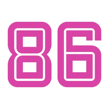 Polep vozidla SAMOLEPKA Startovní číslo 86 typ 7 (16 - růžová) NA AUTO, NÁLEPKA, FÓLIE, POLEP, TUNING, VLASTNÍ TEXT, TISK, AUTOSAMOLEPKY.cz, POLEPY, OBRÁZEK, LOGO, SAMOLEPKY