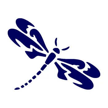 Samolepící dekorace SAMOLEPKA Vážka 001 pravá (23 - tmavě modrá) NA AUTO, NÁLEPKA, FÓLIE, POLEP, TUNING, VLASTNÍ TEXT, TISK, AUTOSAMOLEPKY.cz, POLEPY, OBRÁZEK, LOGO, SAMOLEPKY