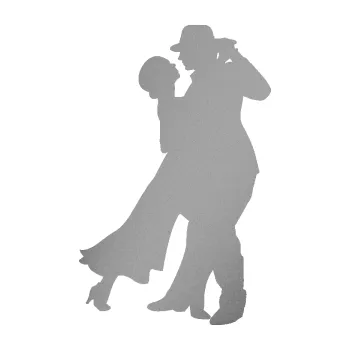 Samolepicí dekorace na vozidlo Tanec 013 pravá tango (42 - stříbrná metalíza) SAMOLEPKA NA AUTO, NÁLEPKA, FÓLIE, POLEP, TUNING, VLASTNÍ TEXT, TISK, AUTOSAMOLEPKY.cz, POLEPY, OBRÁZEK, LOGO, 3D STICKERS