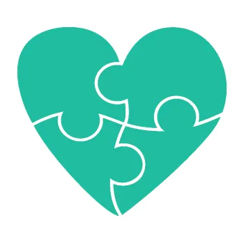 Samolepící dekorace Srdíčko 018 pravá puzzle (25 - tyrkysová) SAMOLEPKA NA AUTO, NÁLEPKA, FÓLIE, POLEP, TUNING, VLASTNÍ TEXT, TISK, AUTOSAMOLEPKY.cz, POLEPY, OBRÁZEK, LOGO, 3D STICKERS