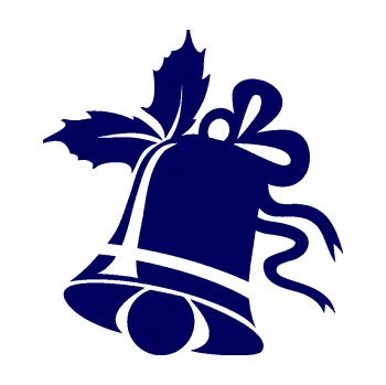 Samolepící dekorace Vánoční zvoneček 001 levá (23 - tmavě modrá) SAMOLEPKA NA AUTO, NÁLEPKA, FÓLIE, POLEP, TUNING, VLASTNÍ TEXT, TISK, AUTOSAMOLEPKY.cz, POLEPY, OBRÁZEK, LOGO, 3D STICKERS