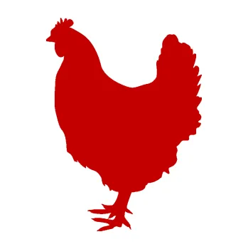 Samolepicí dekorace na vozidlo Slepička 002 levá (18 - tmavě červená) SAMOLEPKA NA AUTO, NÁLEPKA, FÓLIE, POLEP, TUNING, VLASTNÍ TEXT, TISK, AUTOSAMOLEPKY.cz, POLEPY, OBRÁZEK, LOGO, 3D STICKERS