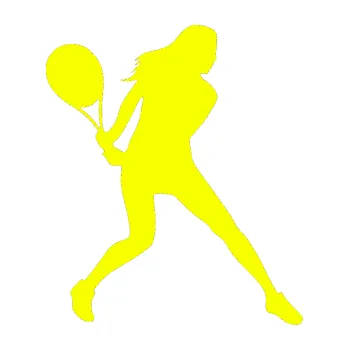 Polep vozidla Tenistka 002 pravá (70 - Fluorescentní žlutá) SAMOLEPKA NA AUTO, NÁLEPKA, FÓLIE, POLEP, TUNING, VLASTNÍ TEXT, TISK, AUTOSAMOLEPKY.cz, POLEPY, OBRÁZEK, LOGO, 3D STICKERS