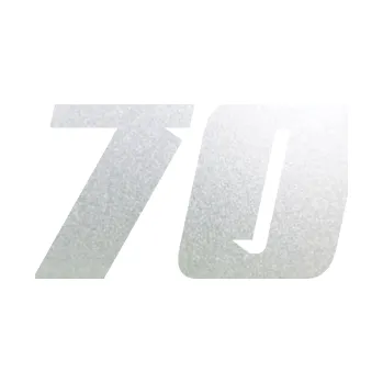 Polep vozidla Startovní číslo 70 typ 6 (60 - pískované sklo) SAMOLEPKA NA AUTO, NÁLEPKA, FÓLIE, POLEP, TUNING, VLASTNÍ TEXT, TISK, AUTOSAMOLEPKY.cz, POLEPY, OBRÁZEK, LOGO, 3D STICKERS