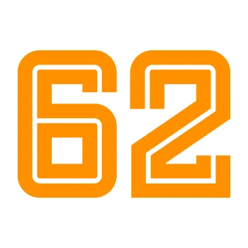 Polep vozidla Startovní číslo 62 typ 7 (06 - oranžová) SAMOLEPKA NA AUTO, NÁLEPKA, FÓLIE, POLEP, TUNING, VLASTNÍ TEXT, TISK, AUTOSAMOLEPKY.cz, POLEPY, OBRÁZEK, LOGO, 3D STICKERS