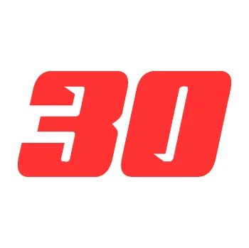 Polep vozidla Startovní číslo 30 typ 6 (02 - světle červená) SAMOLEPKA NA AUTO, NÁLEPKA, FÓLIE, POLEP, TUNING, VLASTNÍ TEXT, TISK, AUTOSAMOLEPKY.cz, POLEPY, OBRÁZEK, LOGO, 3D STICKERS