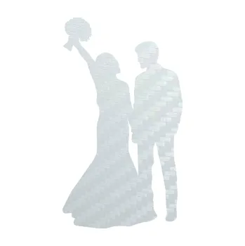 Samolepící dekorace SAMOLEPKA Svatba 003 pravá (51 - 3D karbon bílý) NA AUTO, NÁLEPKA, FÓLIE, POLEP, TUNING, VLASTNÍ TEXT, TISK, AUTOSAMOLEPKY.cz, POLEPY, OBRÁZEK, LOGO, SAMOLEPKY