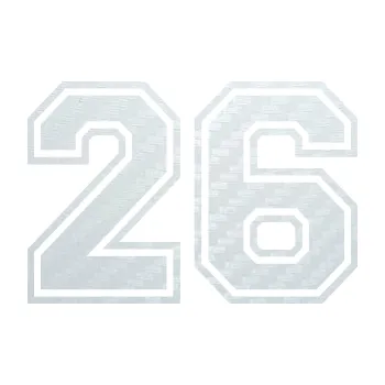 Polep vozidla SAMOLEPKA Startovní číslo 26 typ 4 (51 - 3D karbon bílý) NA AUTO, NÁLEPKA, FÓLIE, POLEP, TUNING, VLASTNÍ TEXT, TISK, AUTOSAMOLEPKY.cz, POLEPY, OBRÁZEK, LOGO, SAMOLEPKY