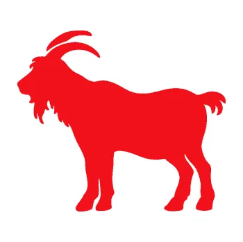 Samolepící dekorace SAMOLEPKA Kozel 008 levá silueta (10 - červená) NA AUTO, NÁLEPKA, FÓLIE, POLEP, TUNING, VLASTNÍ TEXT, TISK, AUTOSAMOLEPKY.cz, POLEPY, OBRÁZEK, LOGO, SAMOLEPKY