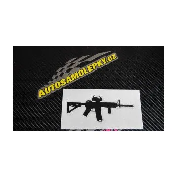 Polep vozidla SAMOLEPKA Samopal 003 pravá (17 - šedá) NA AUTO, NÁLEPKA, FÓLIE, POLEP, TUNING, VLASTNÍ TEXT, TISK, AUTOSAMOLEPKY.cz, POLEPY, OBRÁZEK, LOGO, SAMOLEPKY