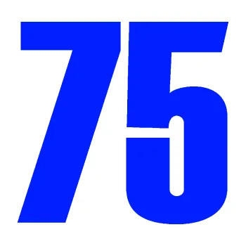 Samolepicí dekorace na vozidlo Startovní číslo 75 typ 2 (19 - modrá dynamic) SAMOLEPKA NA AUTO, NÁLEPKA, FÓLIE, POLEP, TUNING, VLASTNÍ TEXT, TISK, AUTOSAMOLEPKY.cz, POLEPY, OBRÁZEK, LOGO, 3D STICKERS