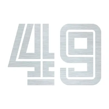 Polep vozidla Startovní číslo 49 typ 7 (61 - škrábaný hliník) SAMOLEPKA NA AUTO, NÁLEPKA, FÓLIE, POLEP, TUNING, VLASTNÍ TEXT, TISK, AUTOSAMOLEPKY.cz, POLEPY, OBRÁZEK, LOGO, 3D STICKERS