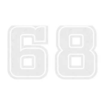 Polep vozidla Startovní číslo 68 typ 5 (84 - Ultra Metalic bílá) SAMOLEPKA NA AUTO, NÁLEPKA, FÓLIE, POLEP, TUNING, VLASTNÍ TEXT, TISK, AUTOSAMOLEPKY.cz, POLEPY, OBRÁZEK, LOGO, 3D STICKERS