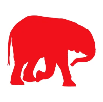 Samolepící dekorace SAMOLEPKA Slon 004 pravá (10 - červená) NA AUTO, NÁLEPKA, FÓLIE, POLEP, TUNING, VLASTNÍ TEXT, TISK, AUTOSAMOLEPKY.cz, POLEPY, OBRÁZEK, LOGO, SAMOLEPKY