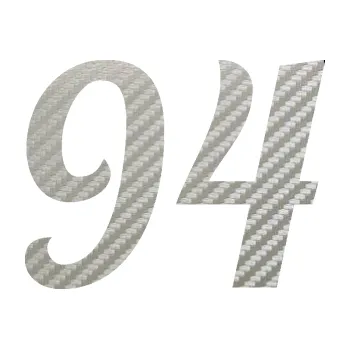 Polep vozidla Startovní číslo 94 typ 3 (52 - 3D karbon stříbrný) SAMOLEPKA NA AUTO, NÁLEPKA, FÓLIE, POLEP, TUNING, VLASTNÍ TEXT, TISK, AUTOSAMOLEPKY.cz, POLEPY, OBRÁZEK, LOGO, 3D STICKERS