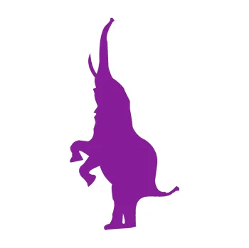 Samolepící dekorace SAMOLEPKA Slon 020 levá (14 - fialová) NA AUTO, NÁLEPKA, FÓLIE, POLEP, TUNING, VLASTNÍ TEXT, TISK, AUTOSAMOLEPKY.cz, POLEPY, OBRÁZEK, LOGO, SAMOLEPKY