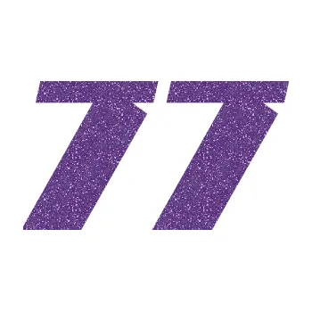 Polep vozidla SAMOLEPKA Startovní číslo 77 typ 6 (87 - Ultra Metalic fialová) NA AUTO, NÁLEPKA, FÓLIE, POLEP, TUNING, VLASTNÍ TEXT, TISK, AUTOSAMOLEPKY.cz, POLEPY, OBRÁZEK, LOGO, SAMOLEPKY