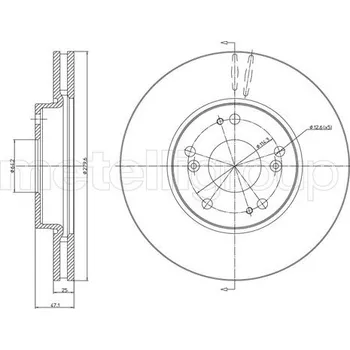 Brzdový kotouč Brzdový kotouč METELLI 23-1536C
