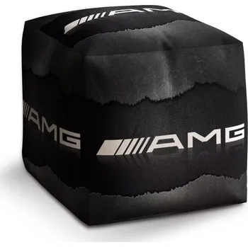 Taburet Taburet Kostka AMG černá: 40x40x40 cm - Sablio