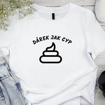 Dámské tričko Dámské tričko - Dárek jak cyp v2 Barva: Černá, Velikost: XL