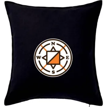 Polštář Orientační běh - navigace - Polštář 50x50 - 50x50 - Pouze potah ( Černá )