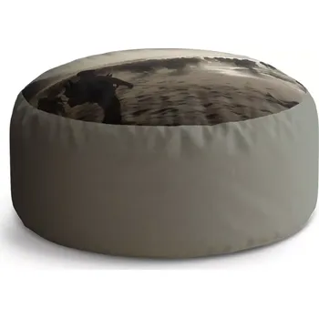 Sedací pytel Kulatý taburet Circle Call of Duty Normandie: 38x48 cm - Sablio