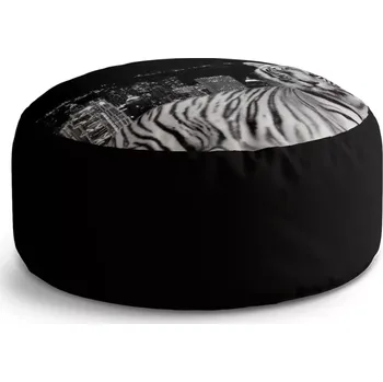 Sedací pytel Kulatý taburet Circle Městský tygr: 38x48 cm - Sablio