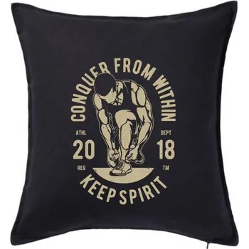 Polštář Conquer From Within - Polštář 50x50 - 50x50 - Pouze potah ( Černá )